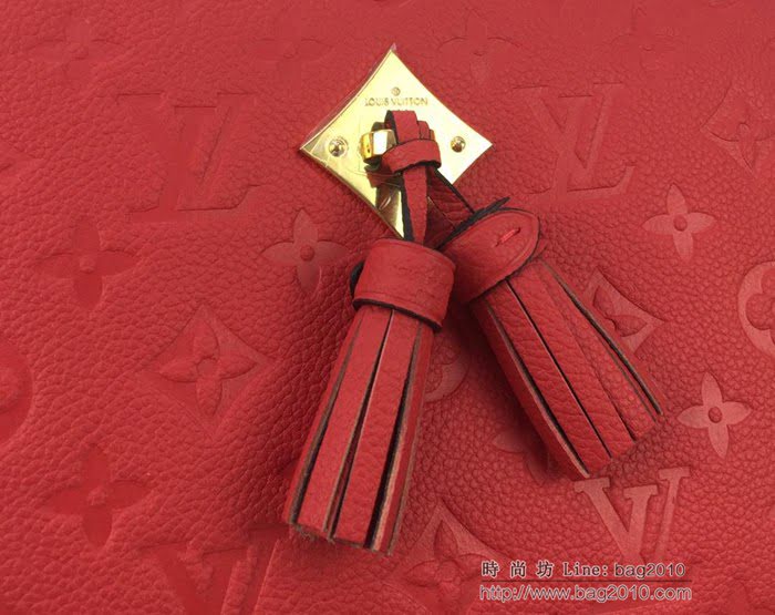 路易威登LV女包 頂級原單 Saintonge 手袋 Monogram Empreinte壓紋皮革 趣味抽穗 金色金屬件 肩背斜挎包  ydh2651